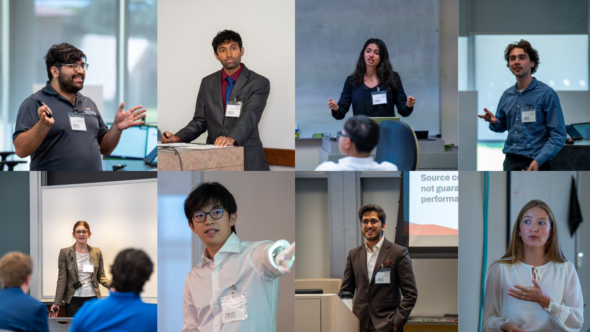 Undergraduate researchers presenting at GCURS