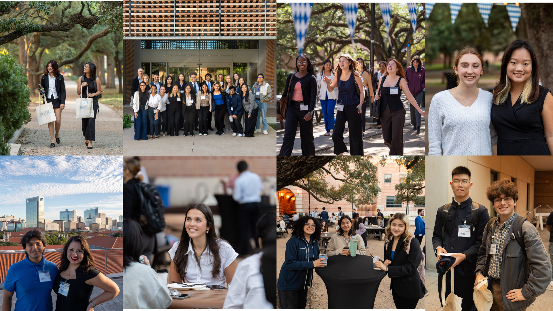 Students around the Rice campus during GCURS